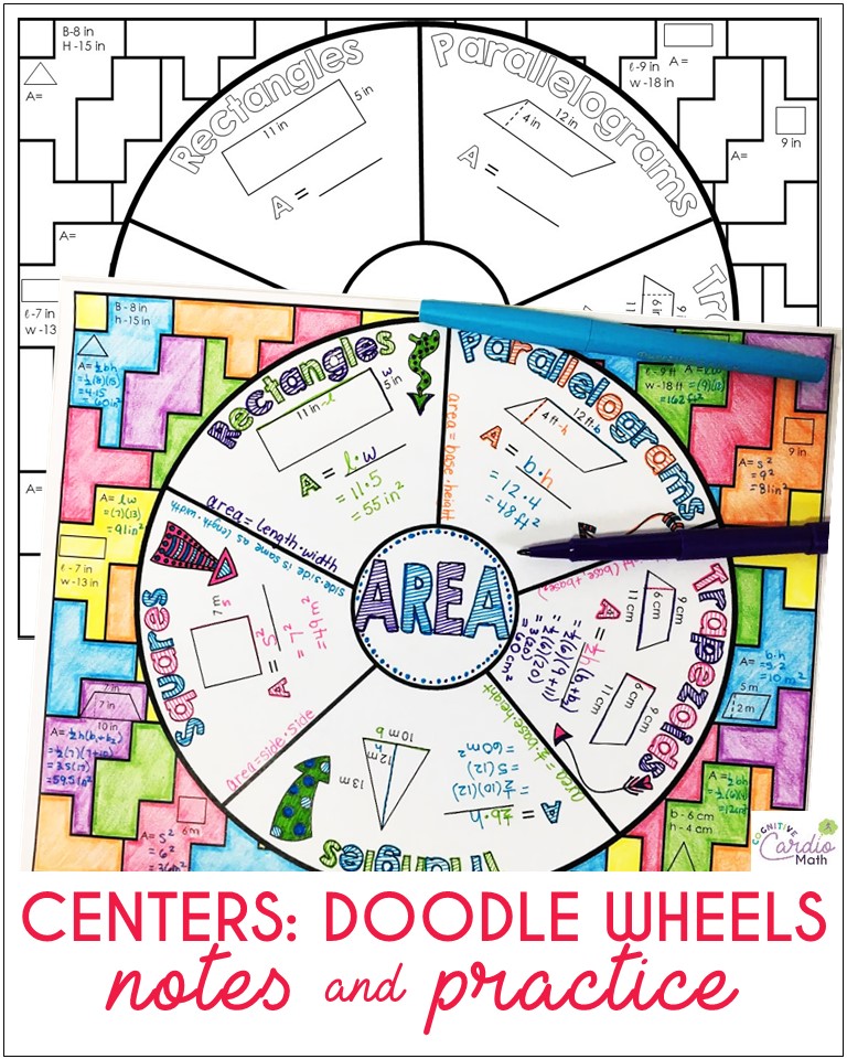 centers doodle math wheels