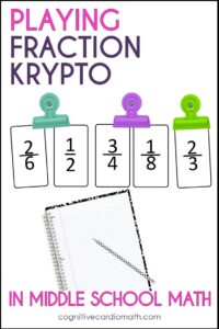 Fraction Review Activity: Fraction Krypto - Cognitive Cardio Math