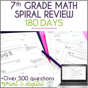 7th grade math spiral review