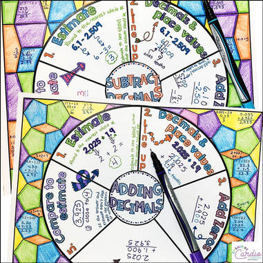 math wheels to teach adding and subtracting decimals
