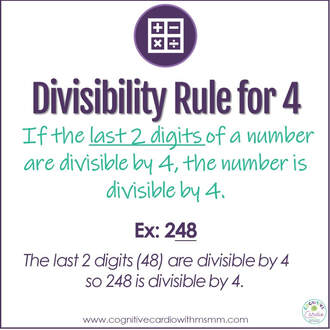  divisibility rule for 4
