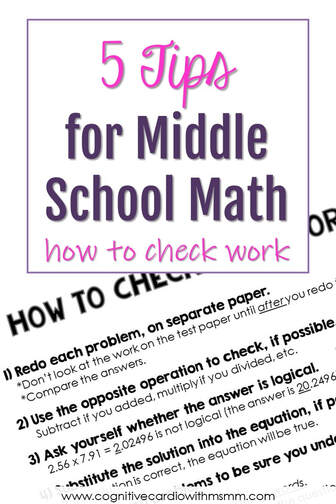 Use this free resource to help your math students learn to check their work!
