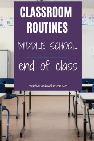 end of class routines in middle school classroom