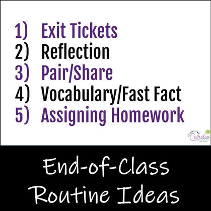 end of class routines for middle school