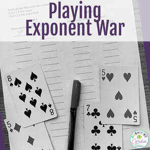 playing exponent war in middle school math