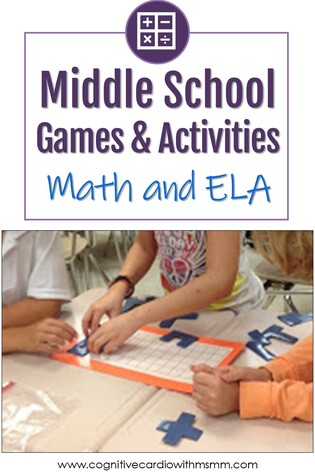 middle school games and activities for math and ELA