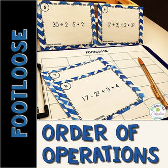 Order of Operations Footloose-free math activity