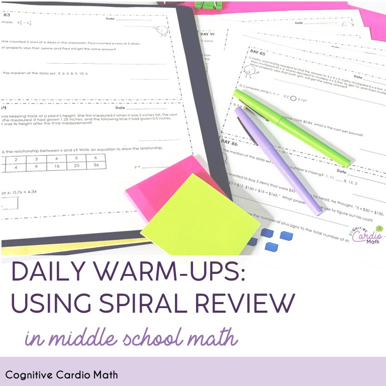 image of spiral review in notebook