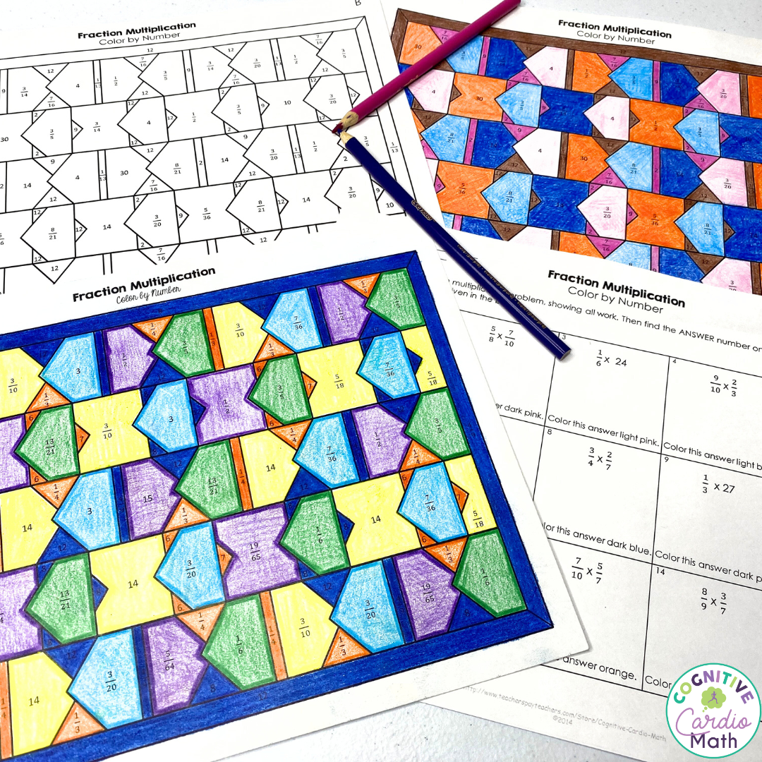 Intermediate Color By Number Math Color by Number Magic: Transforming Math Lessons - Cognitive Cardio Math