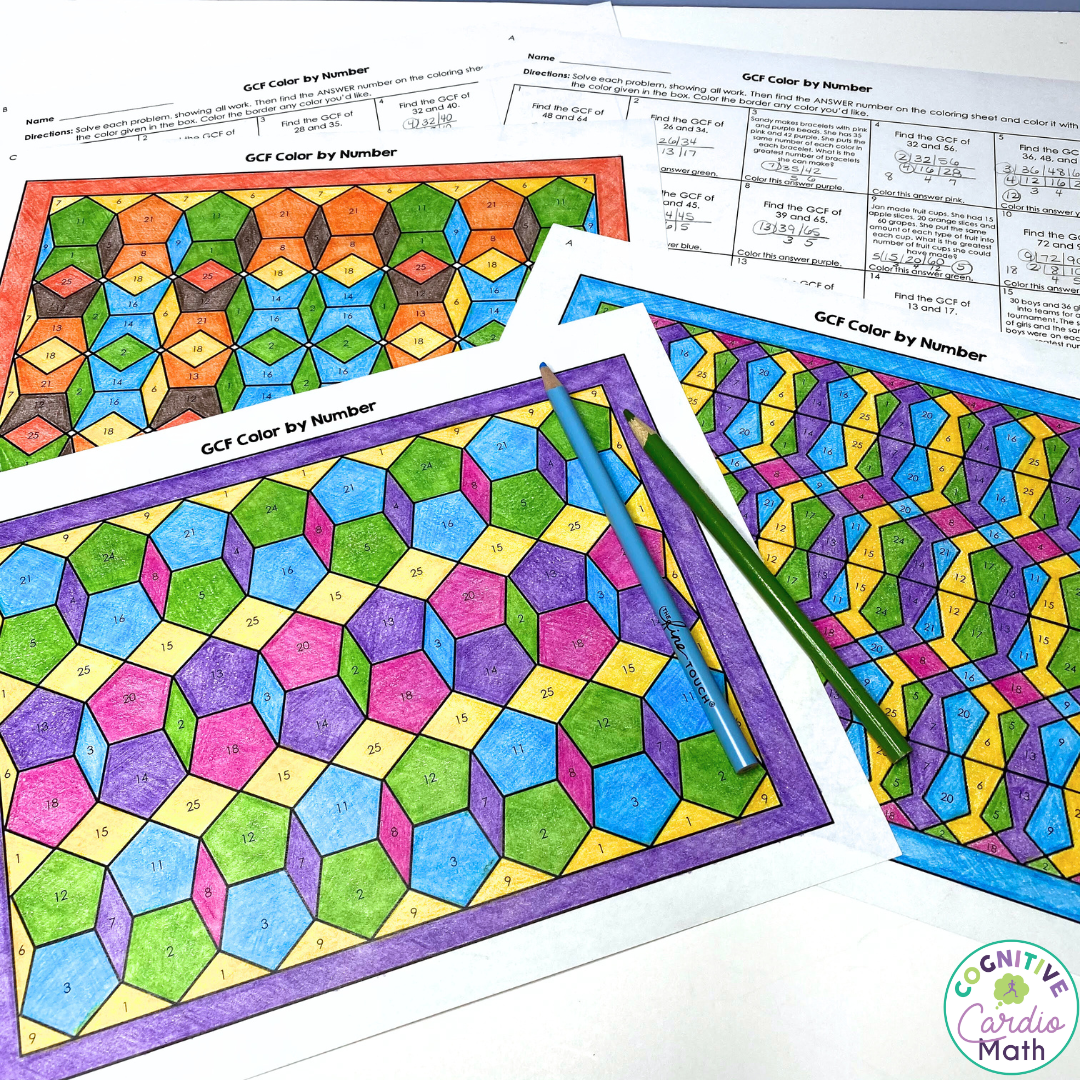Hitting Numbers Coloring Math Color by Number Magic: Transforming Math Lessons - Cognitive Cardio Math