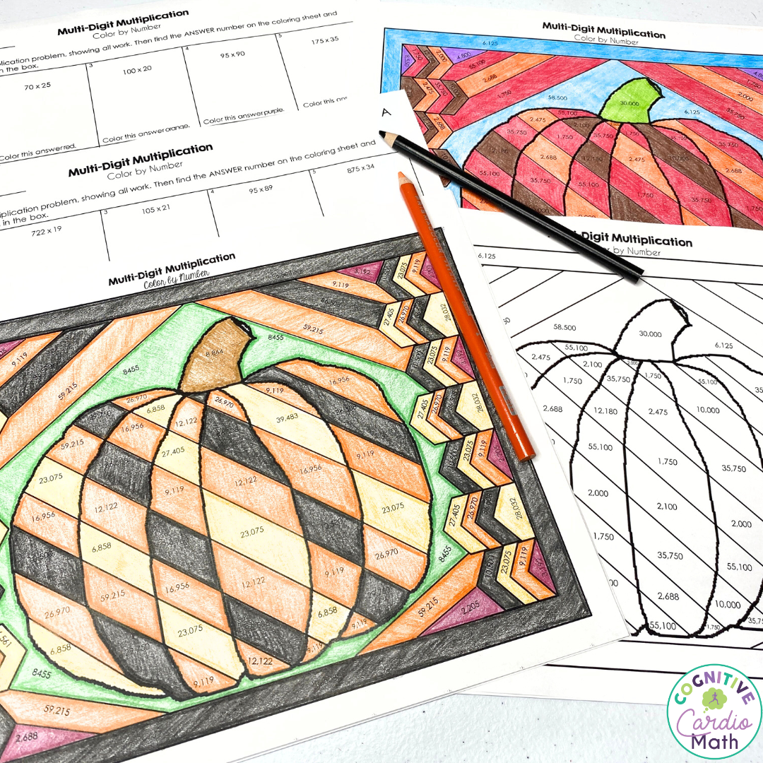 Intermediate Color By Number Math Color by Number Magic: Transforming Math Lessons - Cognitive Cardio Math