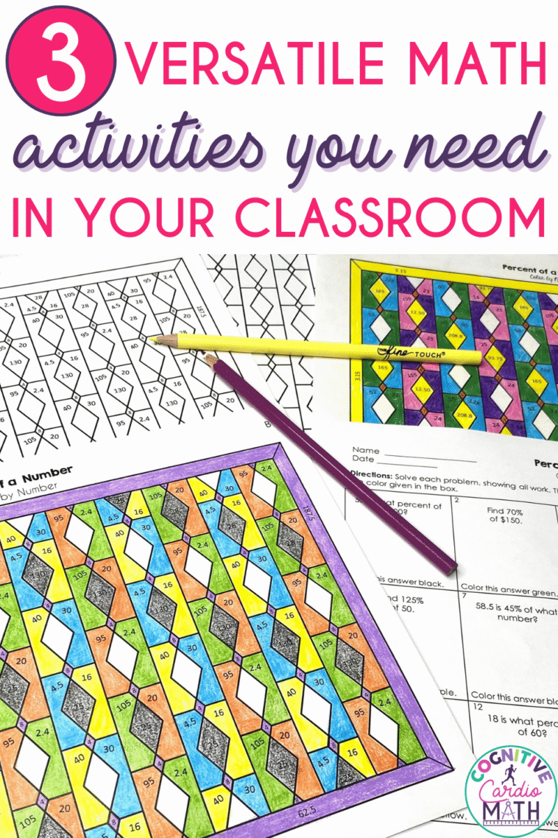 Random Math Activities 3 Versatile Math Activities You Need in Your Classroom - Cognitive ...