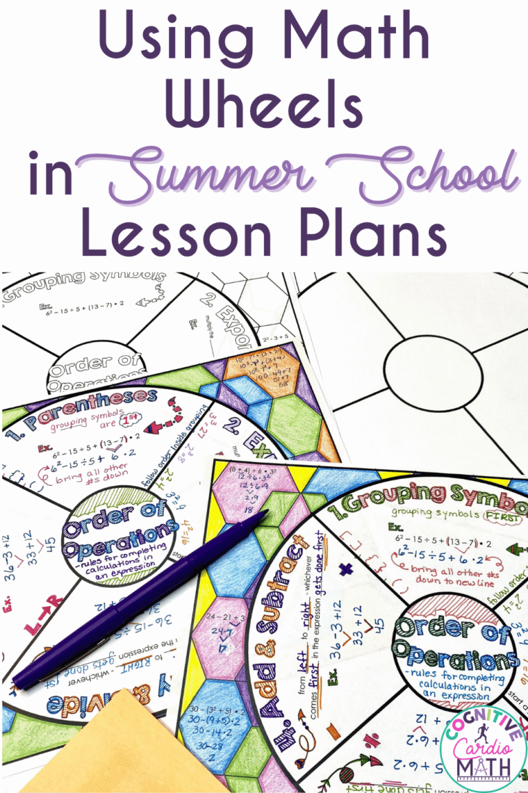 Using Math Wheels in Your Summer School Lesson Plans