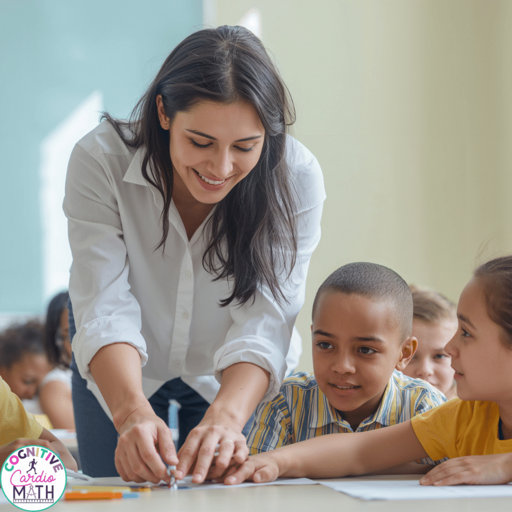 Using the 2nd grade math wheel during small group instruction allows the teacher to review the section that explains the strategy and work with students together.