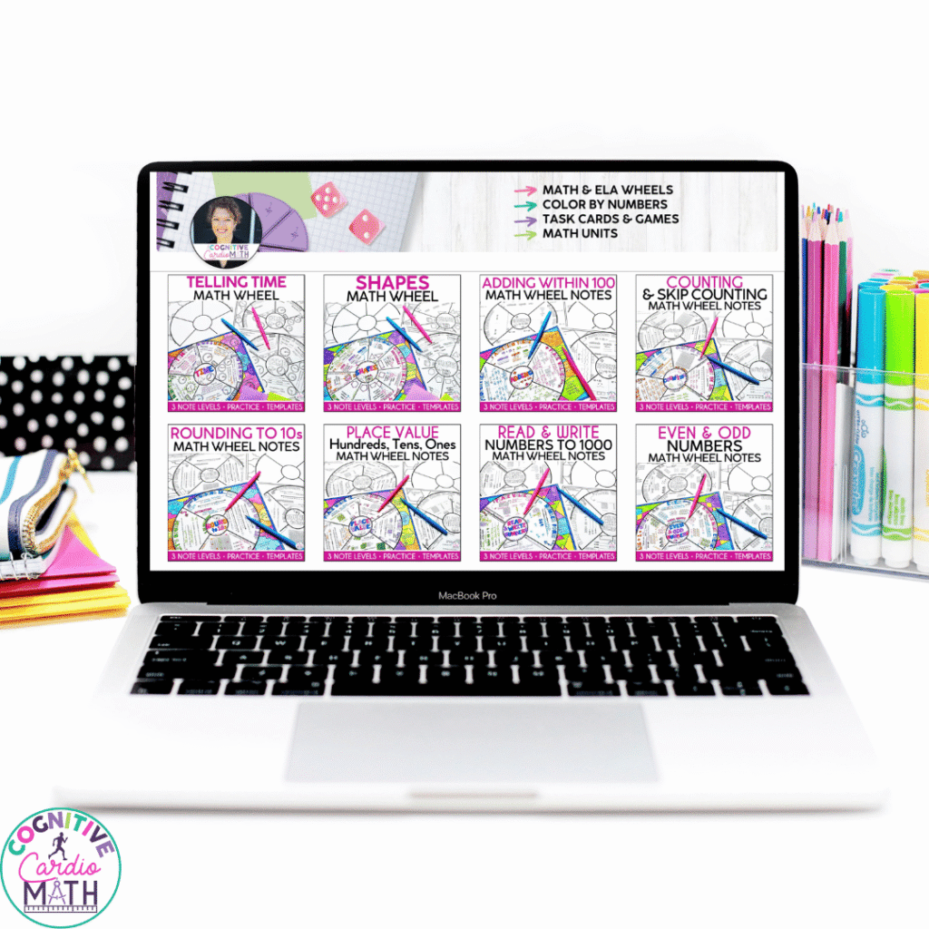 If you're ready to spend less time creating guided notes and more time helping your students truly understand 2nd grade math, I'd love for you to explore the complete collection of 2nd Grade Math Wheels. I designed each wheel to simplify math concepts by combining vocabulary, visual models, examples, and practice into one easy-to-use resource. Instead of wondering how to explain a new strategy or organize your lesson, you'll have a framework that helps your students build confidence while creating reference pages they can use all year long.