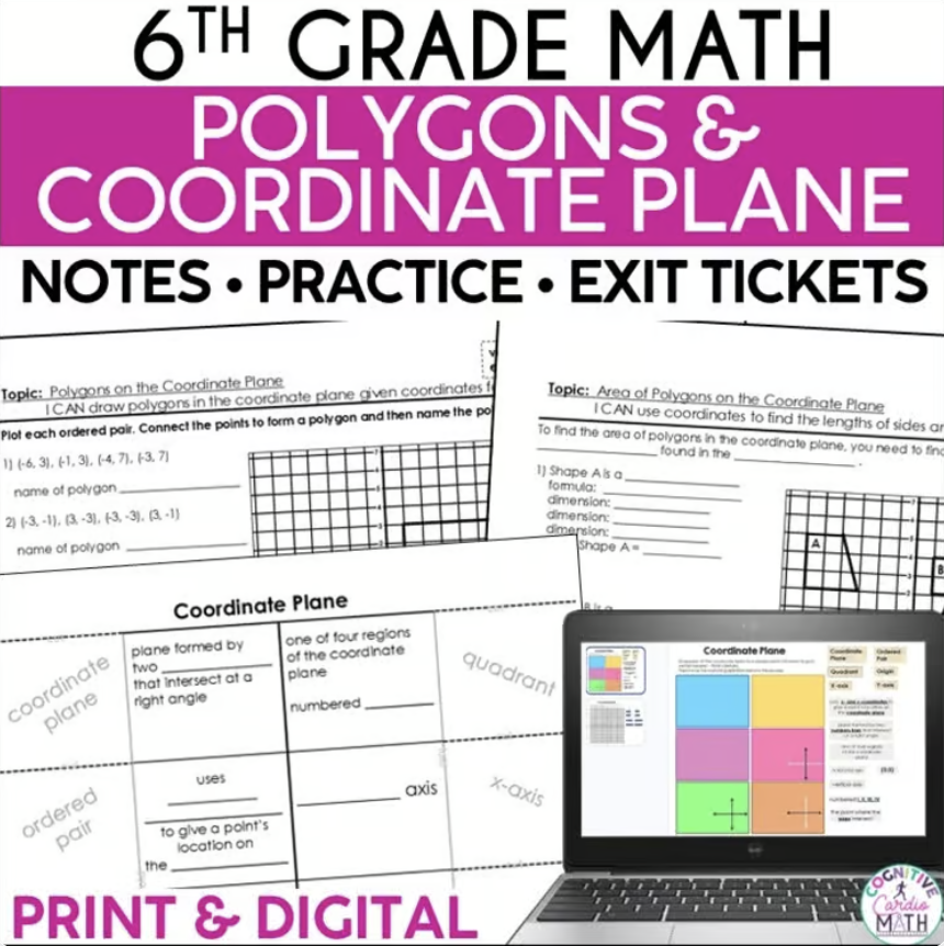 Teach your 6th grade students to plot polygons on the coordinate plane with this lesson and activities.