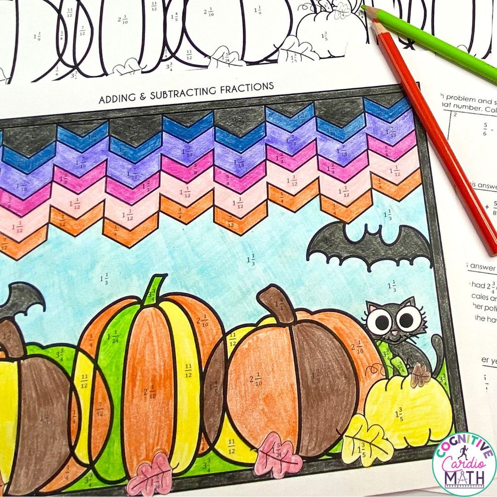 Maybe you are working on equivalent fractions, one-step equations, or unit rates when Halloween rolls around. 