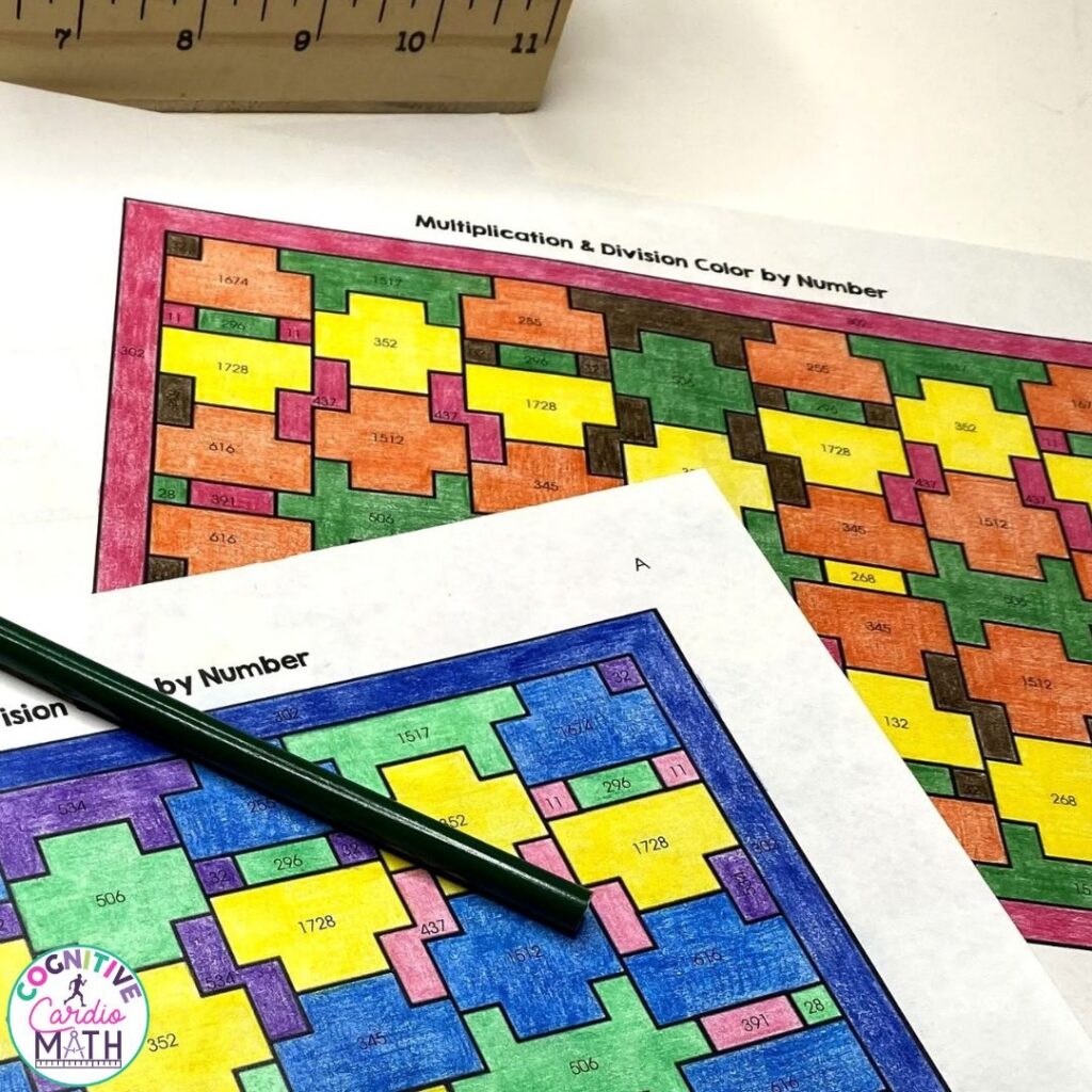 My Multiplication and Division Color by Number works well for  spiral review. In this version of the activity, your students will solve multiplication and long division problems, including word problems requiring either operation. 